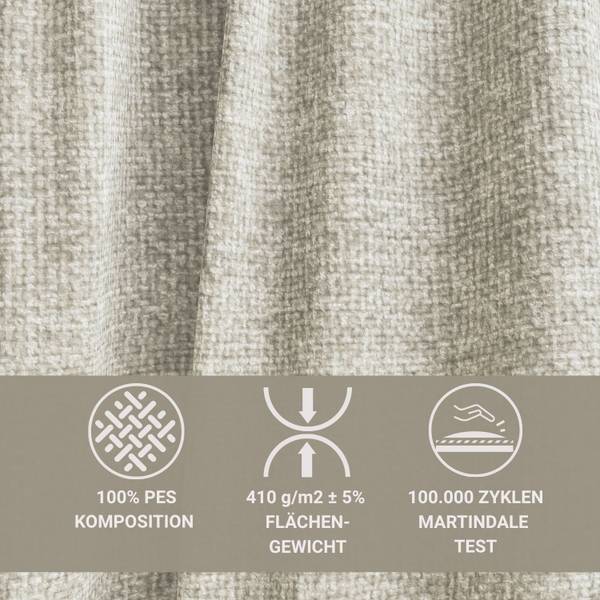 Ecksofa Velto Beige - Armlehne davorstehend rechts - Ecke davorstehend links - Longchair davorstehend links