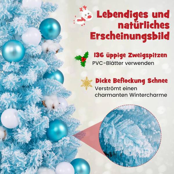 Mini-Weihnachtsbaum OY46958DE Blau - Kunststoff - 44 x 90 x 44 cm