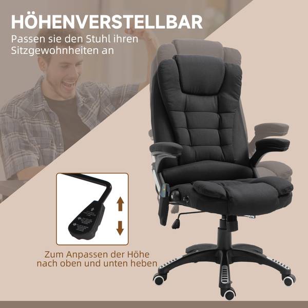 Massagestuhl 921-171V90BK Schwarz - Nylon - 74 x 116 x 67 cm