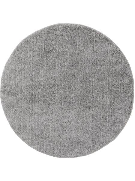 Tapis à poils longs rond Soda Gris - Diamètre : 120 cm