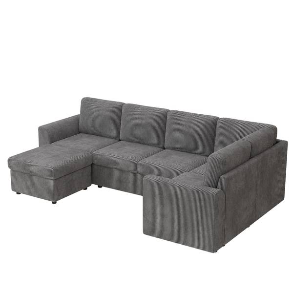 Ecksofa ChenilZoom Ⅵ Grau