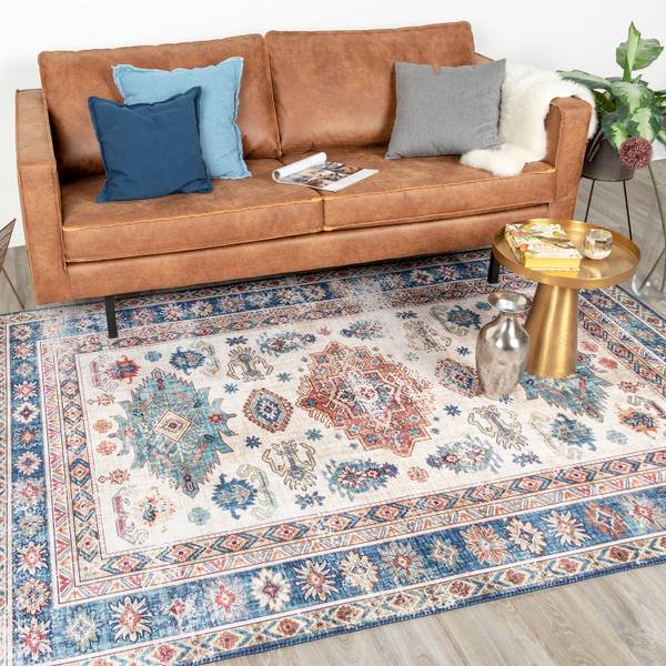 Teppich Azara Yasmin Blau - Textil - 140 x 1 x 200 cm