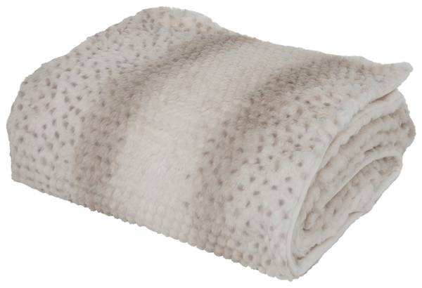 Decke ELDAR Beige - Braun - Weiß - Textil - 150 x 2 x 200 cm