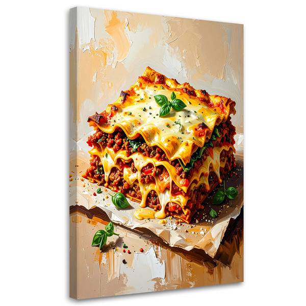 Canvas schilderij Lasagne 40 x 60 cm
