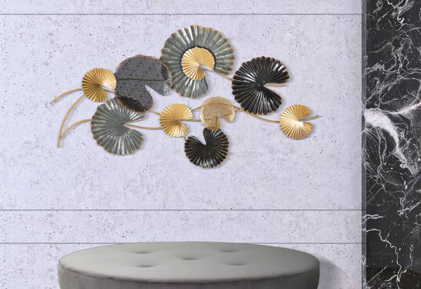 Wanddekoration Web B Metall - 4 x 56 x 105 cm