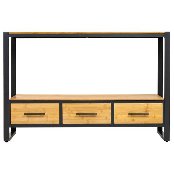 Empfangstisch Eclipse Braun - Metall - 120 x 79 x 35 cm