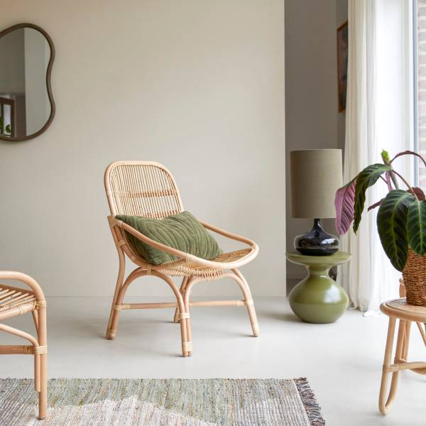 Sessel Pia Beige - Weide - 65 x 95 x 71 cm