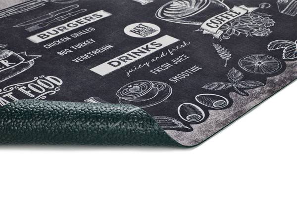 Vinyl-Küchenteppich RICCI Menu Tiefe: 200 cm