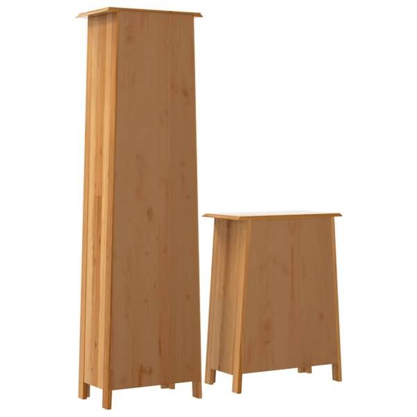 Badmöbel 3223461 2-teilig Braun - Kiefer - 48 x 170 x 32 cm