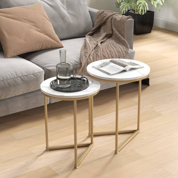 Beistelltisch 83B-119V00GD Gold - Stahl - 45 x 55 x 45 cm