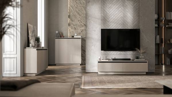 TV-Lowboard Selene Beige - Kaschmir