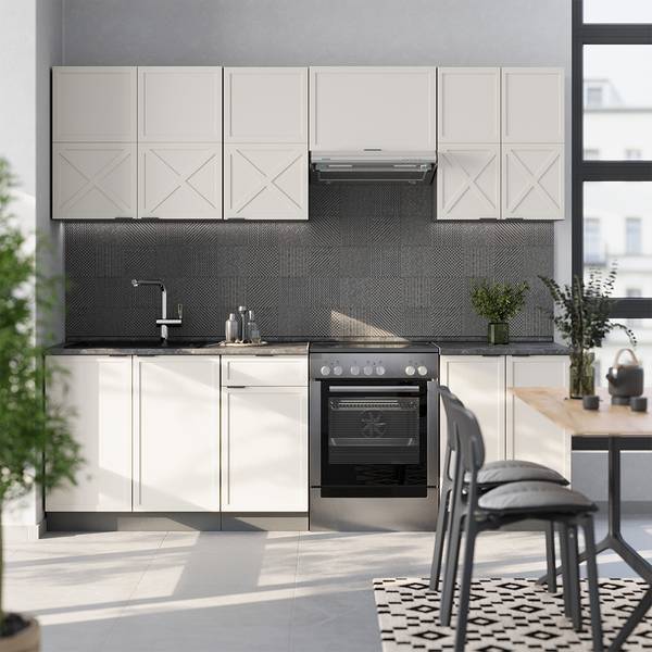 Complete keukeneenheid Fame-Line 50457 antracietkleurig - taupe