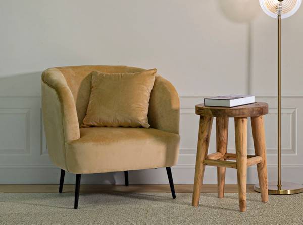 Fauteuil Browy bruin - massief hout - 66 x 78 x 73 cm