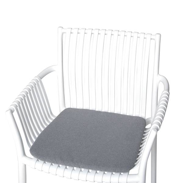 Sitzkissen CHIARA (4er-Set) Grau - Polyester - 43 x 2 x 43 cm