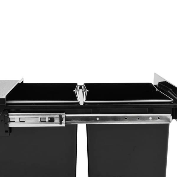Mülleimer 51179 Schwarz - Polyethylen - 34 x 35 x 48 cm