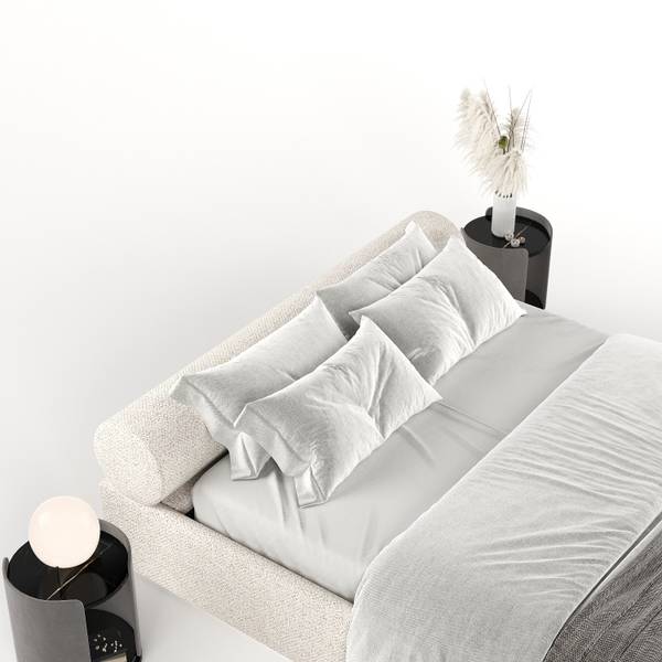 Polsterbett SOLVO mit Stauraum Blur Creme - Liegefläche Breite: 160 cm