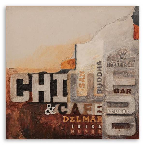 Canvas schilderij Chicago 30 x 30 cm