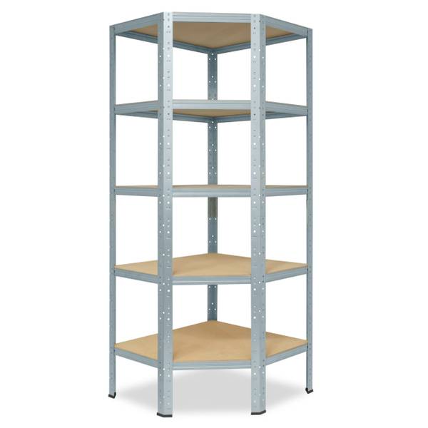 Eckregal HOME Silber - 90 x 60 cm