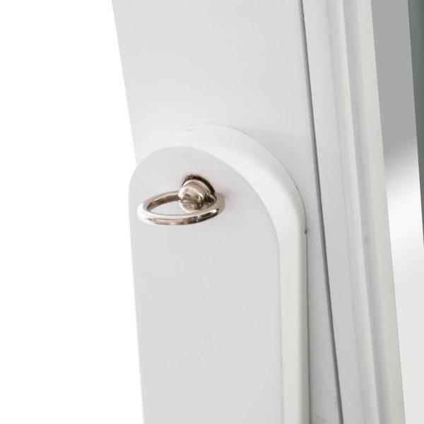 LED-Schmuckschrank BETTANY Weiß - Holzwerkstoff - 37 x 148 x 47 cm