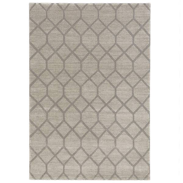 Venezia Luxus Designer Teppich Rauten Grau - Textil - 200 x 1 x 290 cm
