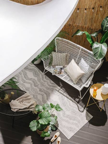 In-/Outdoorläufer Bronco Grau - Polypropylen - 80 x 1 x 250 cm