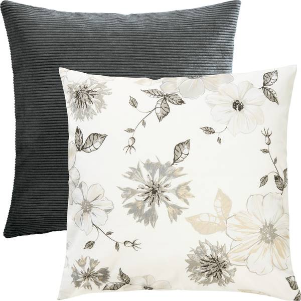 Kissenhülle 2er-Set 207316 2-teilig Grau - 40 x 40 cm