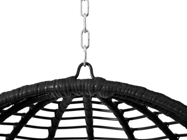 Hängesessel Amara Beige - Schwarz - Grau - Metall - 111 x 195 x 105 cm