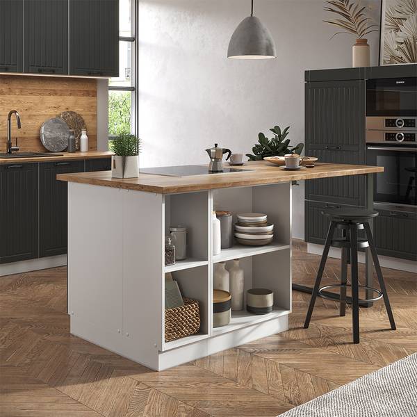 Îlot de cuisine Fame-Line 38709 Graphite - Blanc
