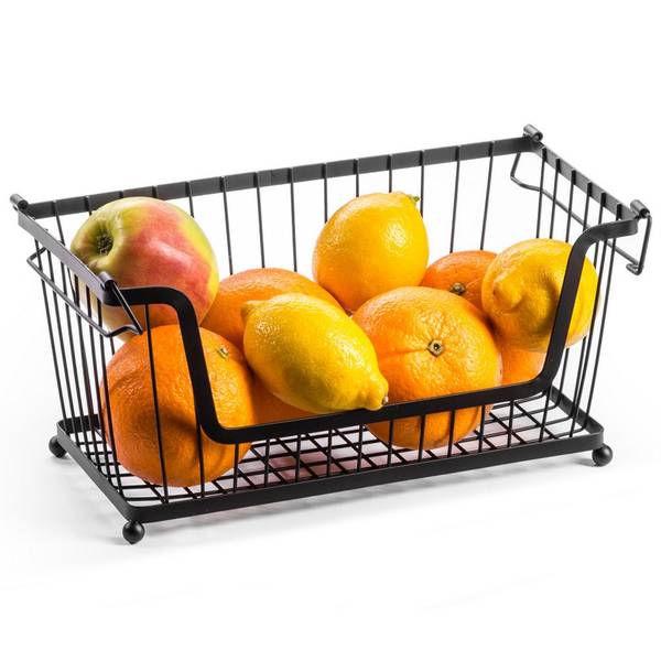 Obstkorb 3er Set SET272 Schwarz - Metall - 18 x 41 x 31 cm