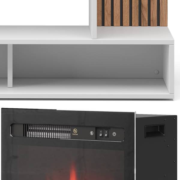 Elektrokamin Lynea 51887 Weiß - Holzwerkstoff - 100 x 80 x 25 cm