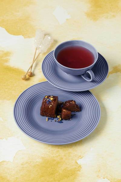 Teeservice Beat Color Glaze 18-teilig Flieder
