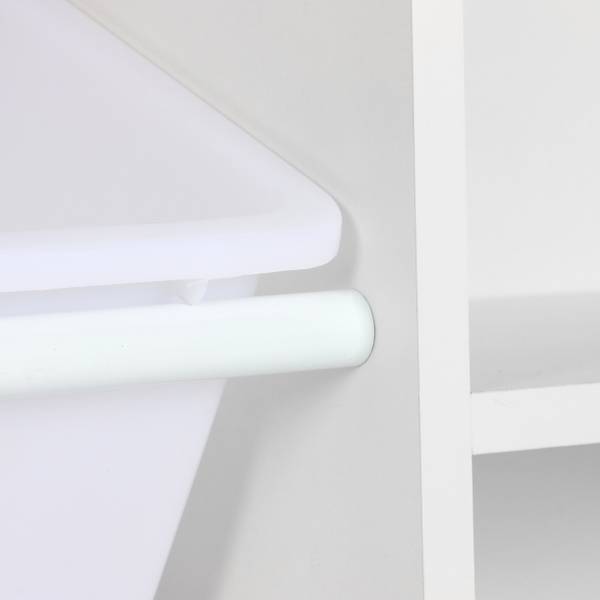 Grande étagère pour enfant avec tiroirs Blanc - Bois manufacturé - Matière plastique - 139 x 94 x 30 cm