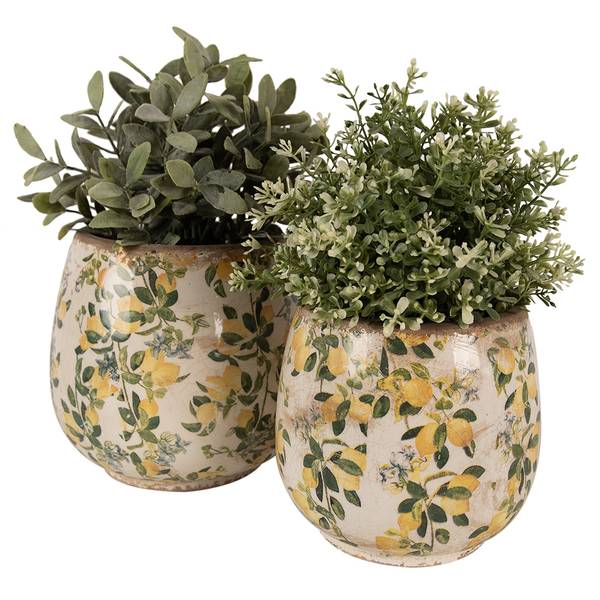 Blumentopf Katannsi Beige - Keramik - 15 x 15 x 15 cm