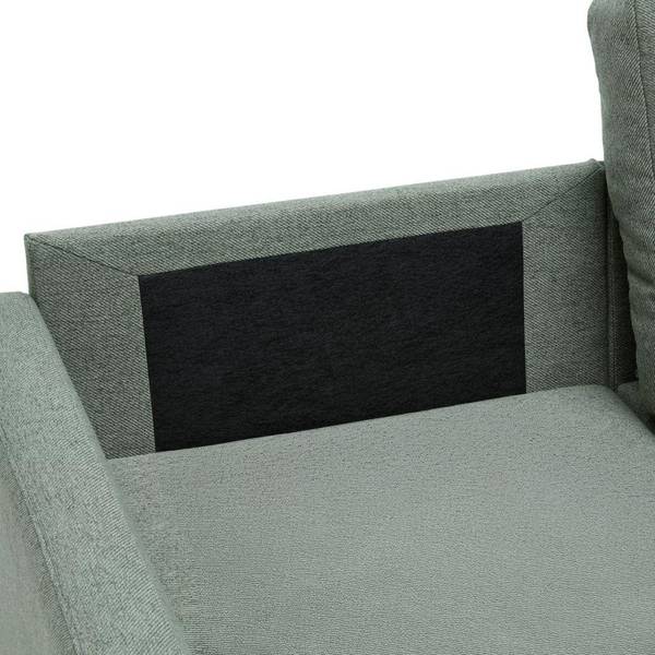 Ecksofa BERGEN Grün - Holzwerkstoff - Metall - Textil - Holz teilmassiv - 192 x 82 x 138 cm