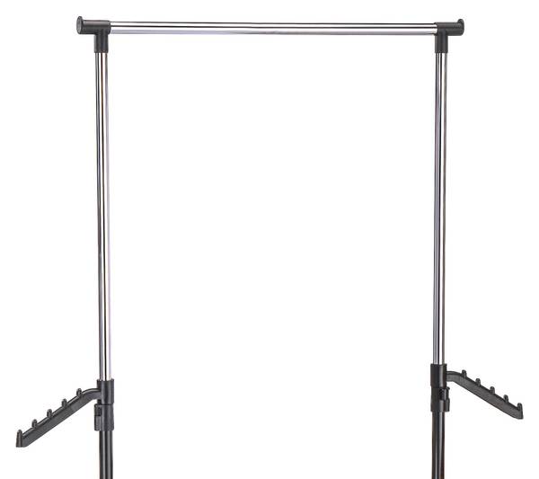 Kleiderwagen MIKE Schwarz - Silber - Metall - Kunststoff - 80 x 179 x 40 cm