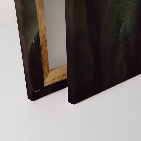 Leinwandbild Mr.Pig Schwarz - Textil - 40 x 50 x 2 cm