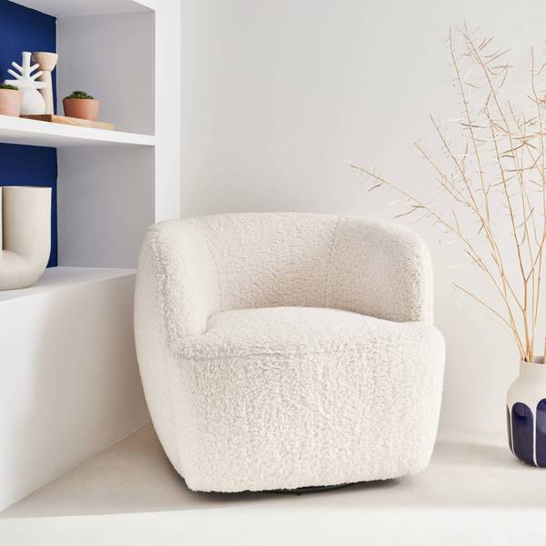 Sessel Weiß - Textil - 77 x 67 x 79 cm