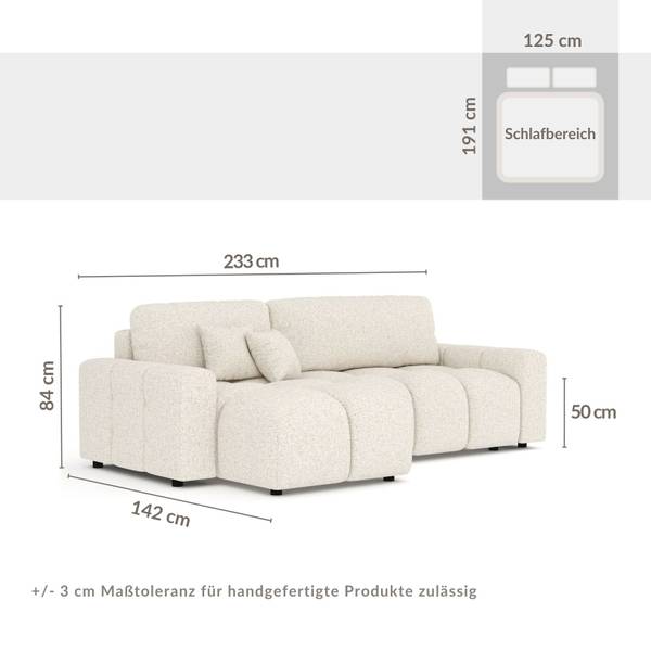 Ecksofa mit Schlaffunktion Ucci Beige