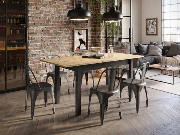 Tisch Quant 10 Braun - Holzwerkstoff - 146 x 80 x 84 cm