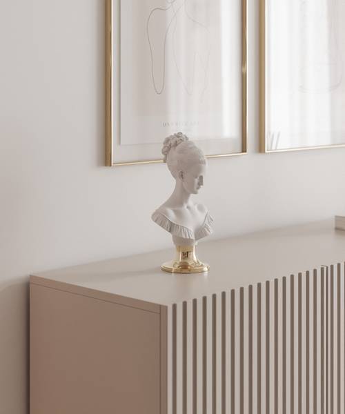 Dressoir LINEARIS grijs - melamine - 139 x 79 x 35 cm