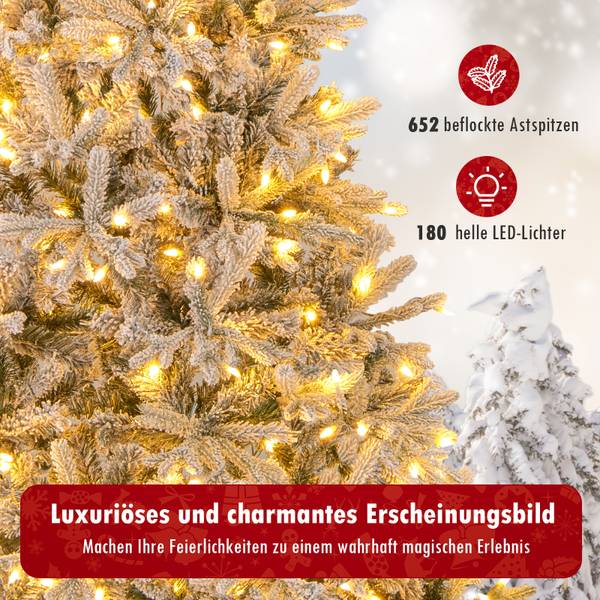 Halber Weihnachtsbaum OY47402PQ Grün - Kunststoff - 28 x 180 x 55 cm