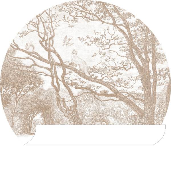 Selbstklebende Wandtattoo 159072 Braun - 70 x 70 x 70 cm