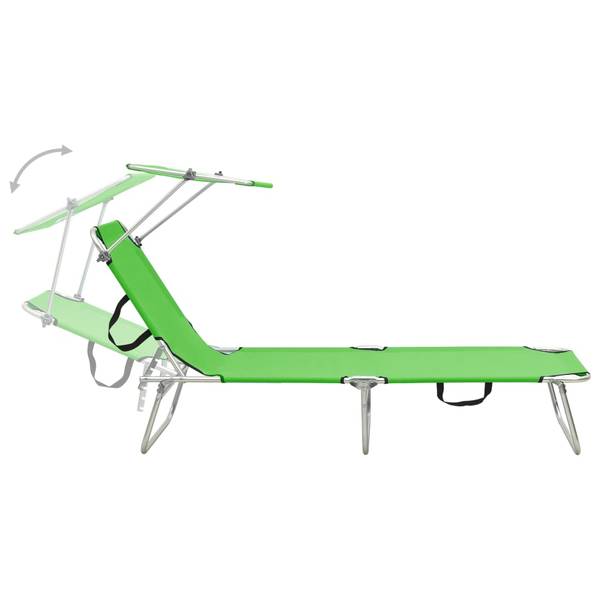 Sonnenliege 3005313 Grün - Stahl - 58 x 27 x 189 cm