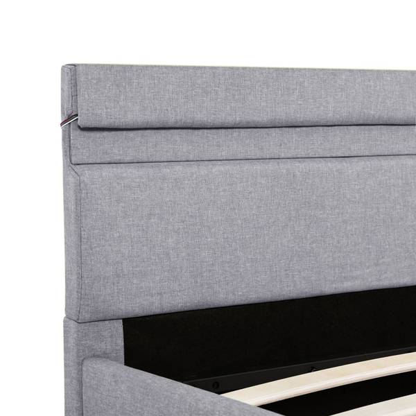 Bettgestell 3001499 Grau - Holzwerkstoff - 168 x 73 x 211 cm