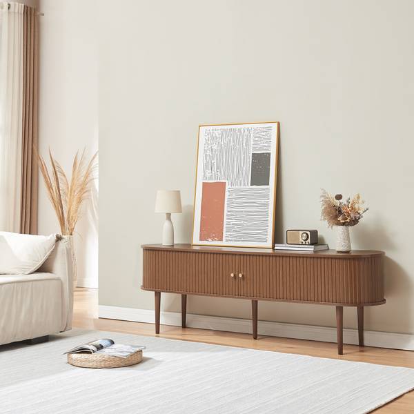 Fernsehschrank Mapia Braun - Holzwerkstoff - 166 x 55 x 40 cm