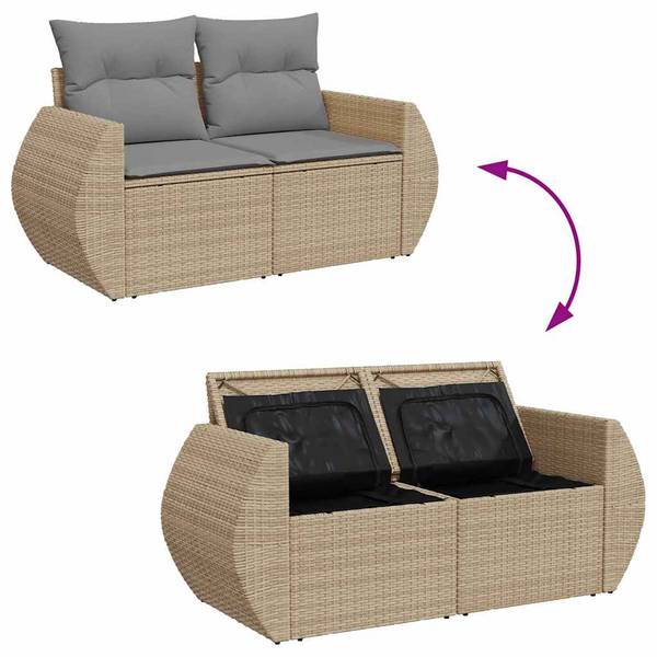 Garten-Lounge-Set 3036452-3 (7-teilig) Beige - Grau