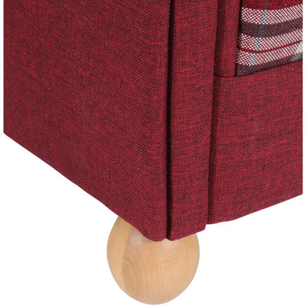 Monarch Ohrenbackensessel Rot - Polyester - 93 x 103 x 87 cm