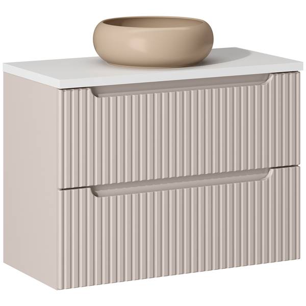 Waschtisch NEWPORT-56-12 Beige - Holzwerkstoff - 80 x 72 x 40 cm