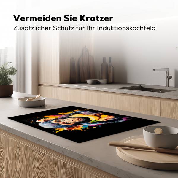 HERDABDECKPLATTE Graffiti Affe 78 x 52 cm