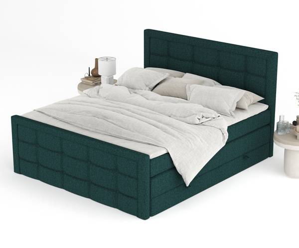 Boxspringbett Ambrosia Grün - Liegefläche Breite: 160 cm